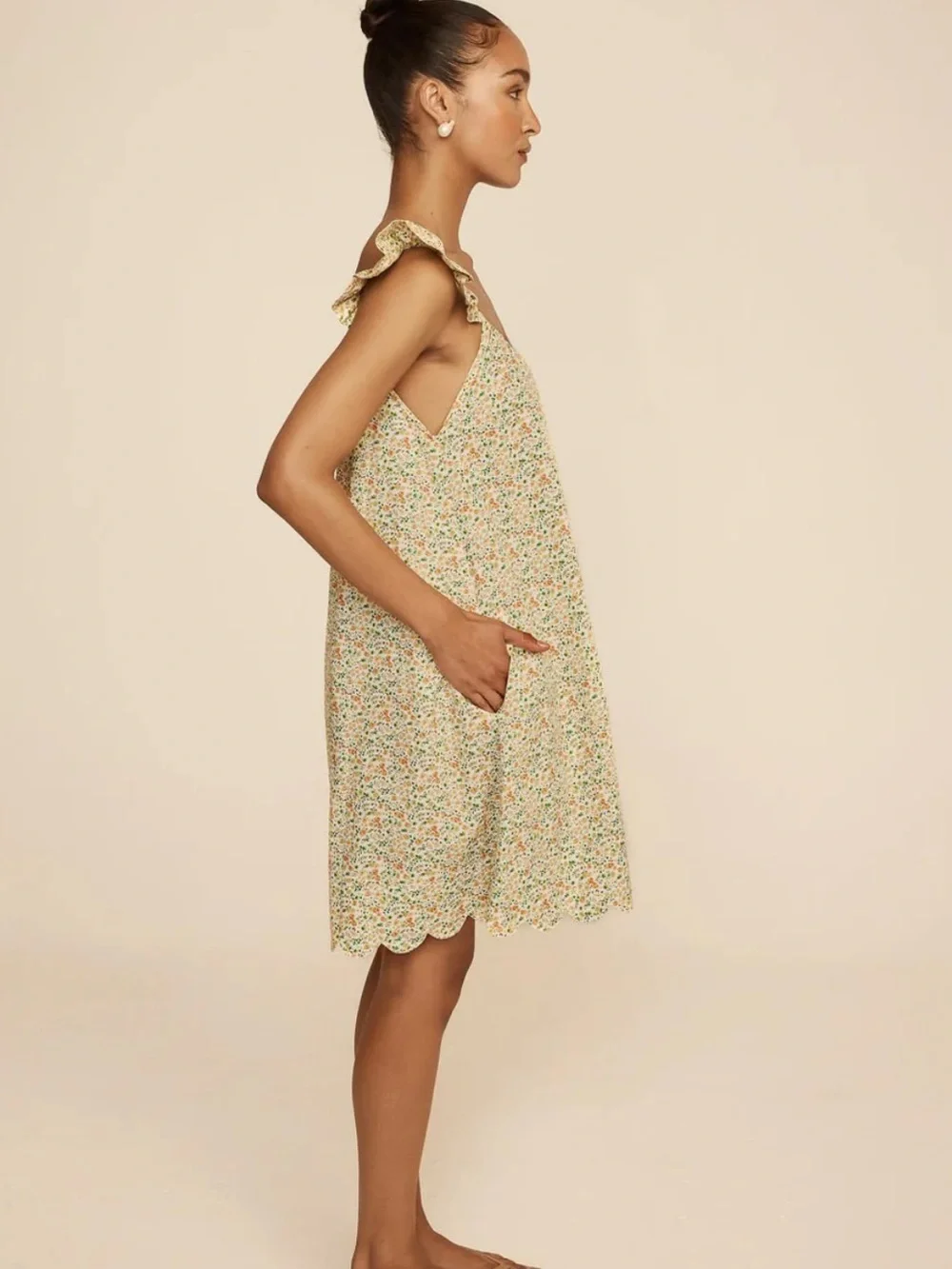 NWT | PIYAMA ~ Indah Wing Nightie - Cotton - Floret Green ~ Size XL